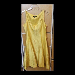 Yellow silk dress from Lauren by Ralph Lauren. Size 10